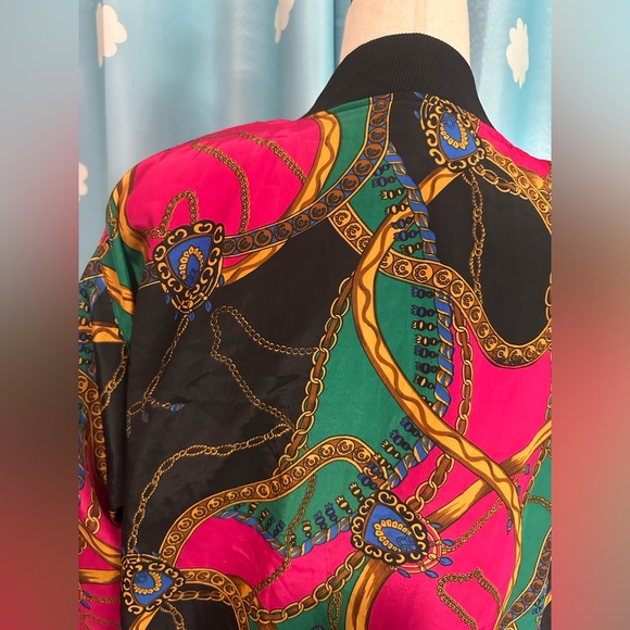 Vintage baroque windbreaker bomber jacket - Picture 2 of 4